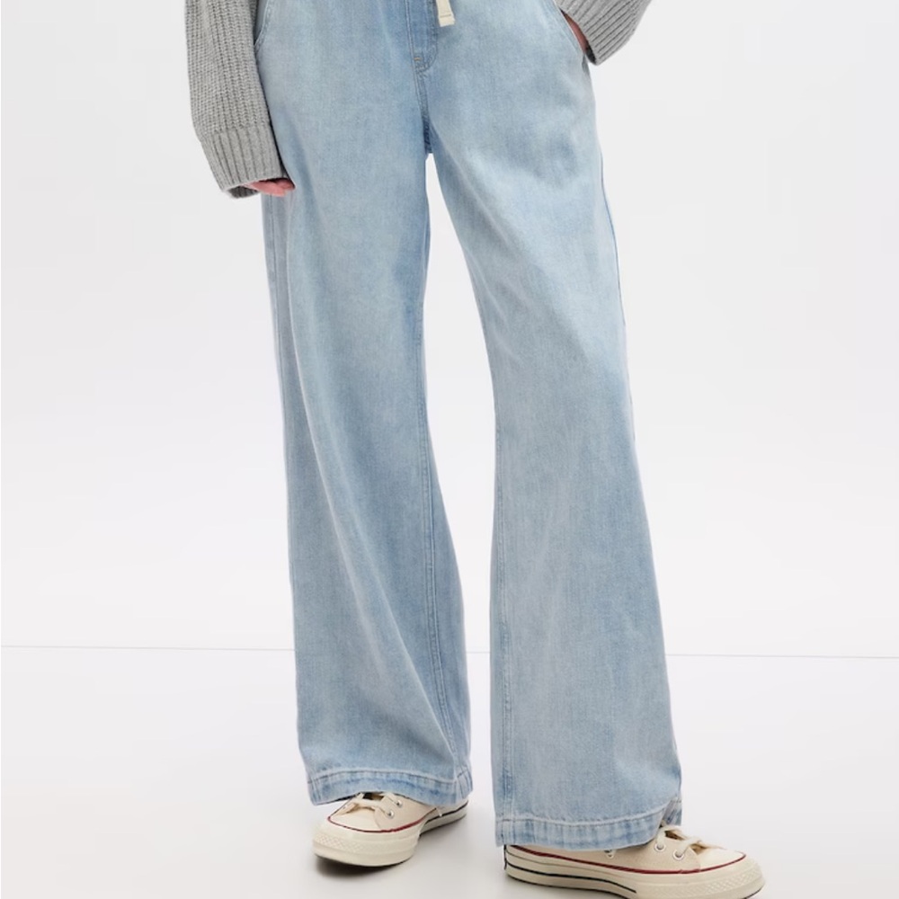 GAP Factory Blue Flare Wide-Leg Jeans
